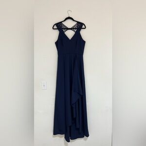 Minuet Formal Long Navy Blue Dress